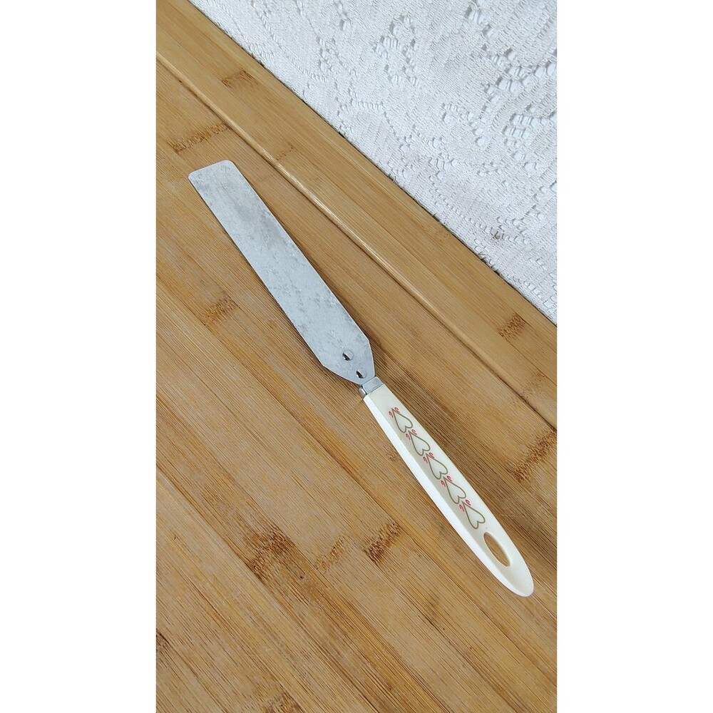 Vintage Androck stainless steel Frosting Spreader White With Hearts
